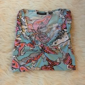 Ideology butterfly print blouse
